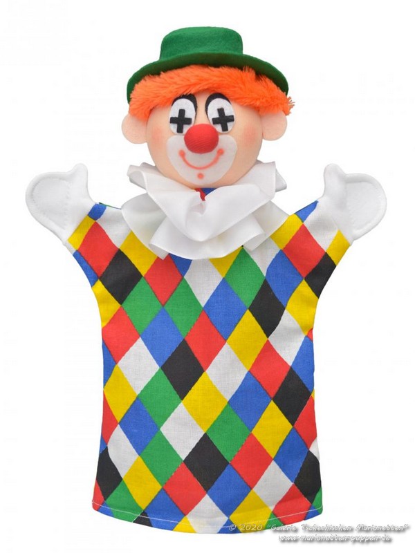 Clown Logo Plüschtier Handpuppe