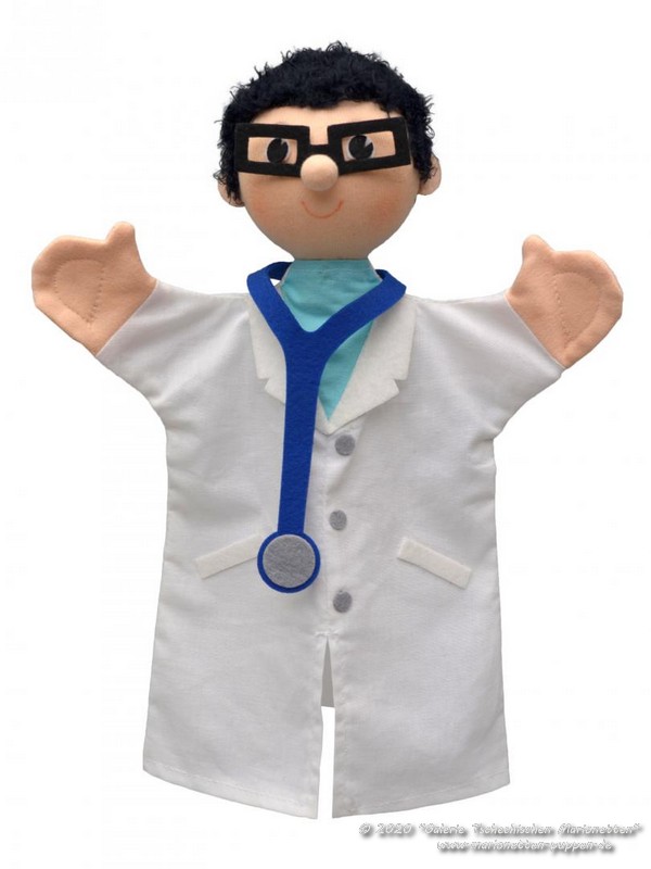 Doktor Plüschtier Handpuppe