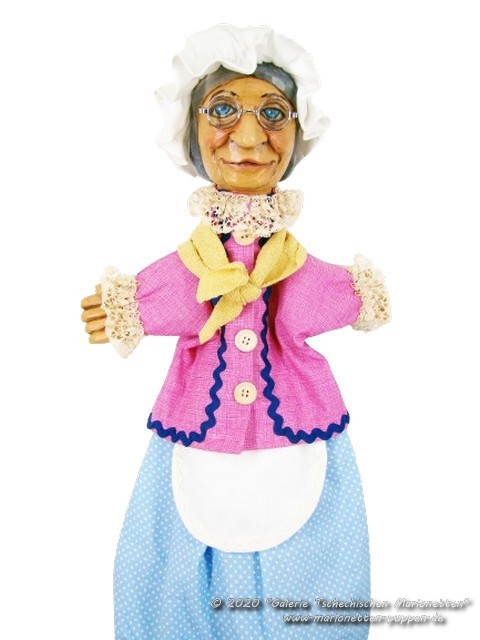 Grobmutter von Rotkappchen Handpuppe