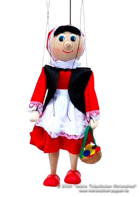 Rotkäppchen Holzmarionette