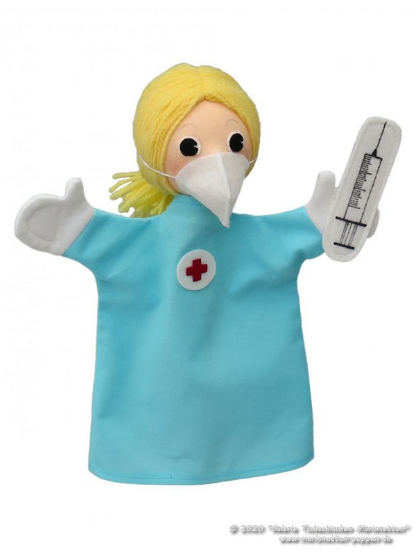 Krankenschwester Plüschtier Handpuppe