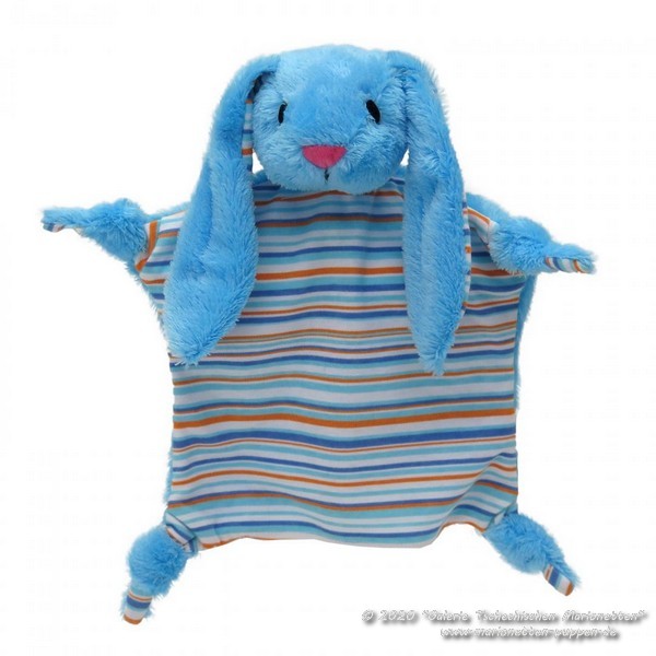 Kaninchen blau Schmusehandpuppe