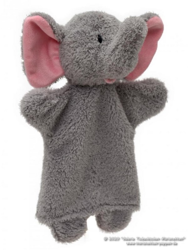 Elefant grau Plüschtier Handpuppe