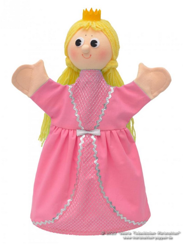 Prinzessin Greta rosa Plüschtier handpuppe