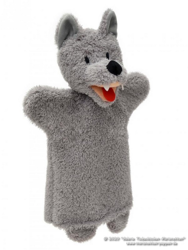 Wolf grau Plüschtier Handpuppe